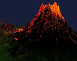 Lava Volcano Eruption 3D model
