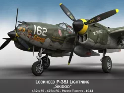 Lockheed P-38 Lightning - Skidoo 3D model