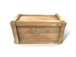 Long Wooden Crate 3D model