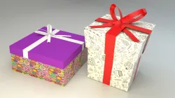 Low poly gift boxes of both cubical and rectangular cuboid form  Low-poly  3D model