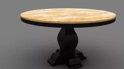 Marble top round table