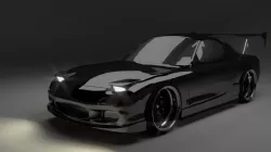 MAZDA FD RX7 RIGGED Low-poly  3D model