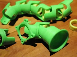 Modular hollow universal joint for cable management accessories pack