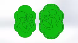mom and child  3D model