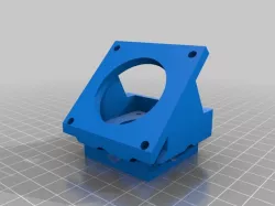 Nema 23 to 17 adapter with offset angle.