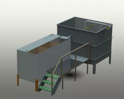 Oil skimming, water separation tanks sheetmetal structural