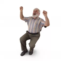 Old Fan Man 3D model