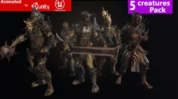 Orcs pack 1 Low-poly  3D model