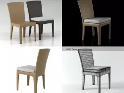Panama Sidechair 3D model
