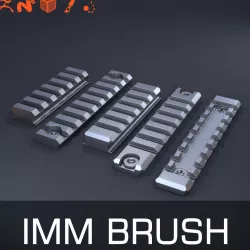 Picatinny Rail imm curve brush 3D model