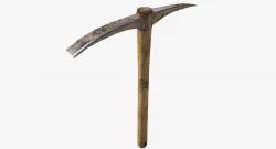 Pickaxe old Low-poly  3D model