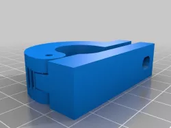 Pipe/round-bar clamp with hinge and captive nut