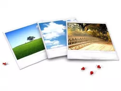 Polaroid With Thumb Tacks 3D model