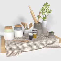 Pottery cups and pots 3D model