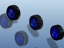 Printable wheel for rc cars with rim and mold for the rubber