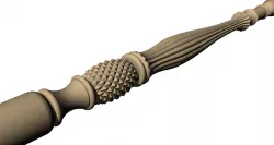 reeded pineapple bed post  keystonewoodturning.com