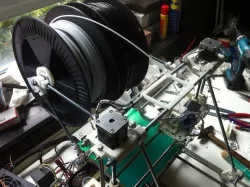 RepRap attachable dispenser for 2 filament spools
