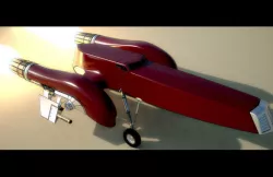 Rigged Retro Space Fighter 3D model
