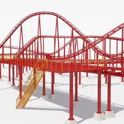 Roller Coaster Track 3D model