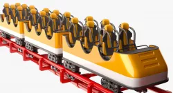 Roller Coaster Train 3D model