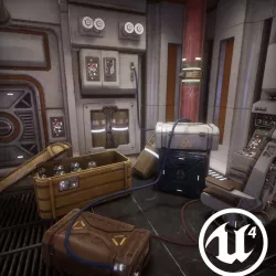 Sci Fi Interior Prop Pack 1 Low-poly  3D model