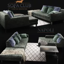 Sofa Napoli Sofa Club VAR green 3D model