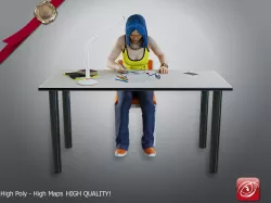 Student Female AAS 2130 006 3D model