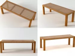 Trama bench 3D model