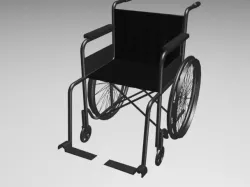 Wheelchair Low-poly  3D model