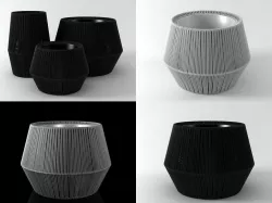 ZigZag planters 3D model