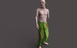 Zombie Rigged Biohazard  Low-poly  3D model