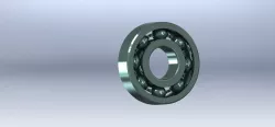 BALL BEARING 2D & 3D Drawing