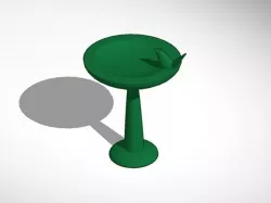 bird bath with bird