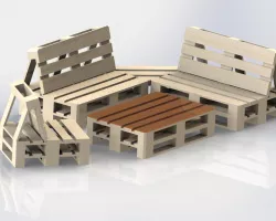 Euro pallet garden furniture