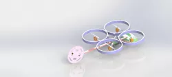flying cutter quad copter model