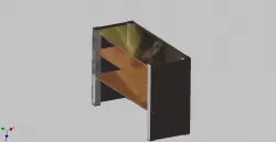 Large 3D bookshelf backstop