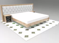 Margarita bed with floating frame and LED lighting