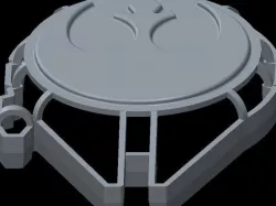 Millennium Falcon Cookie Cutter with Rebel Logo