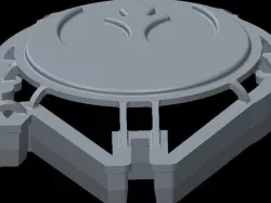 Millennium Falcon Cookie Cutter with Rebel Logo--VERSION 2