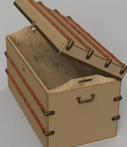 Old travel trunk