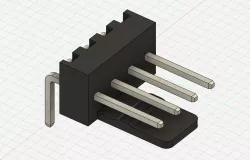 4 Pin Fan Header Connector (3D File and f3d, and KiCad Footprint included)