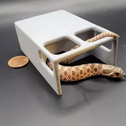 Baby snake or reptile hide with built-in perch
