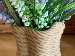 Four Corner Coiled Rope Vase