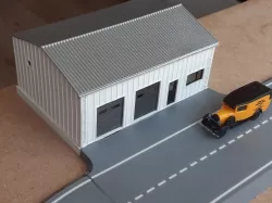 Garage building H0 scale for Road Chain System (Magnorail, Faller Car system alternative)