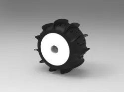 Losi Mini B/T paddle tyre/tire and rim