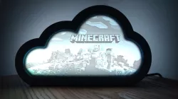 Minecraft Lithophane for Cloudy little night light