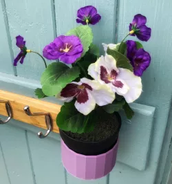Plant pot holder for shed / fence / wall