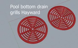 Pool bottom drain Grill Hayward