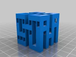 Printable Hilbert Cube with wall supports 