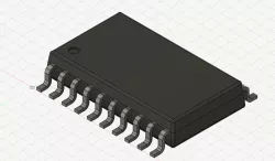 TM1620 Seven Segment Driver SOP20 (3D Files, f3d Files & KiCad Files included))